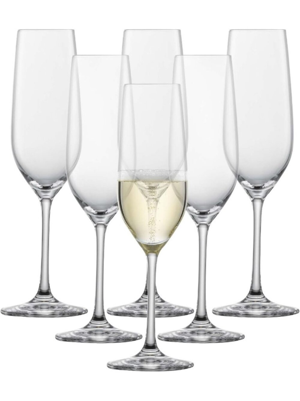 Elegant Champagne Flute Set of 6 | Effervescent Glasses, Dishwasher-Safe Tritan